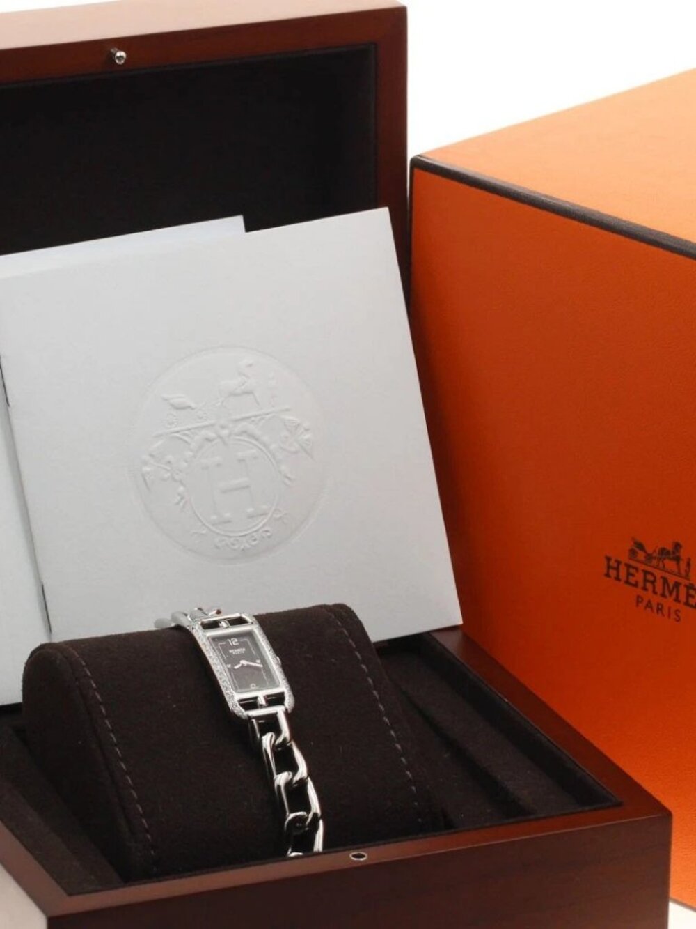 HERMES Nantucket PM NA2.133 Diamond Aventurine Quartz Ladies Watch_951705 - Picture 2 of 7